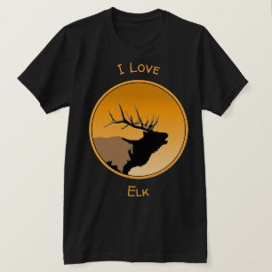 Camiseta Alce toro al atardecer original de la vida silvest