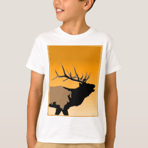 Camiseta Alce toro al atardecer original de la vida silvest