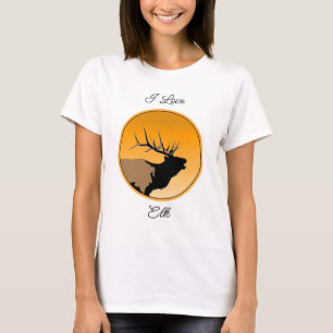 Camiseta Alce toro al atardecer original de la vida silvest