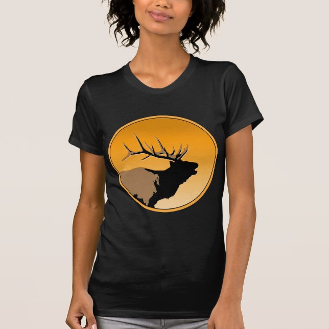 Camiseta Alce toro al atardecer original de la vida silvest (Anverso)