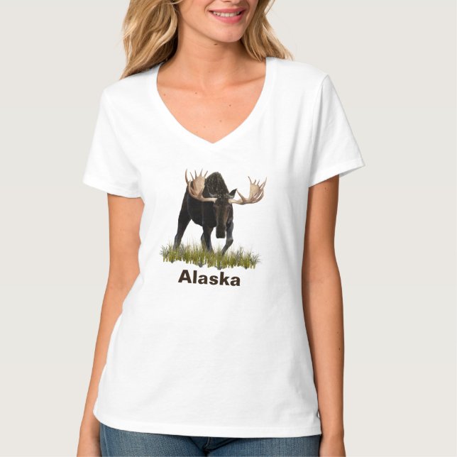 Camiseta Alce toro cargando (Anverso)