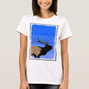 Camiseta Alce torpe en invierno - Arte de vida salvaje orig