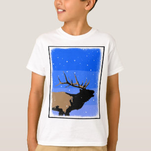 Camiseta Alce torpe en invierno - Arte de vida salvaje orig