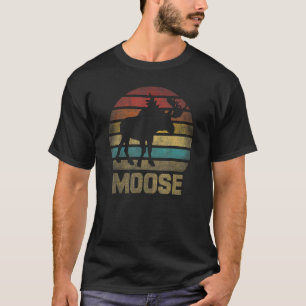 Camiseta Alce Uapití Ciervo Animal Retro Atardecer 1