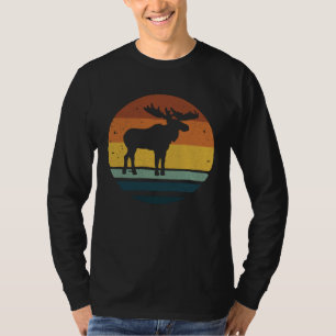 Camiseta Alce Vintage Retro Mamá Papá