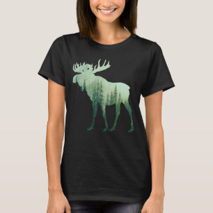 Camiseta Alces Ciervos Y Bosque Naturaleza
