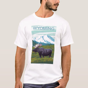 Camiseta Alces con MountainWyoming
