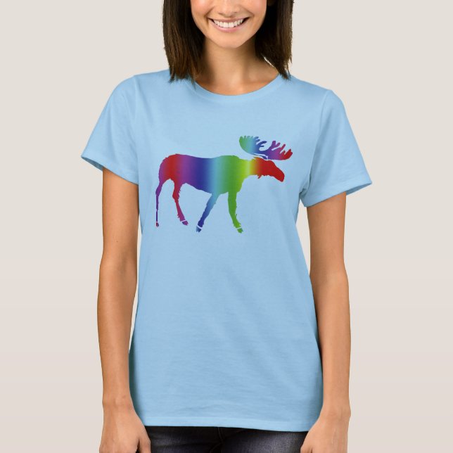Camiseta Alces del arco iris (Anverso)