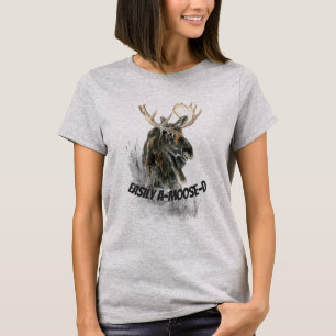 Camiseta Alces divertidos fácilmente o una diversión de la