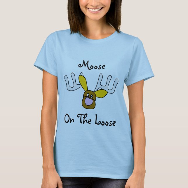 Camiseta Alces en la diversión floja del regalo de la (Anverso)