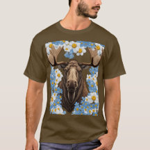 Alces y flores Nomeolvides de Alaska