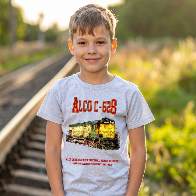 Camiseta Alco C-628 alias Alco Century 628 Locomotora Diese (Alco C-628 aka Alco Century 628 Diesel Locomotive. Boy Basic T-Shirt)