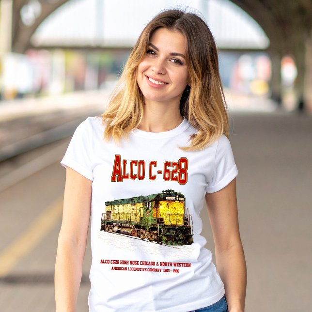 Camiseta Alco C-628 alias Alco Century 628 Locomotora Diese (Alco C-628 aka Alco Century 628 Diesel Locomotive. Womens Basic T-Shirt)