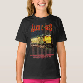 Camiseta Alco C-628 Locomotora Diesel y bandera estadounide