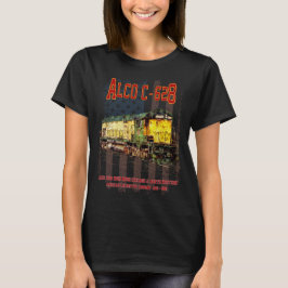 Camiseta Alco C-628 Locomotora Diesel y bandera estadounide