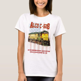 Camiseta Alco C-628 Locomotora Diesel y bandera estadounide