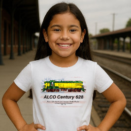 Camiseta Alco C-628 Locomotora Diesel y bandera estadounide
