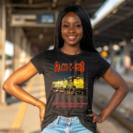 Camiseta Alco C-628 Locomotora Diesel y bandera estadounide