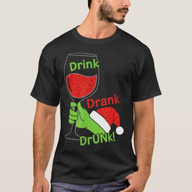 Camiseta Alcohol &amp; Tails Drink Drank Drunk! Funny Chris (Anverso)