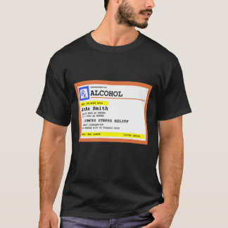 Camiseta Alcohol con receta personalizada Humorístico