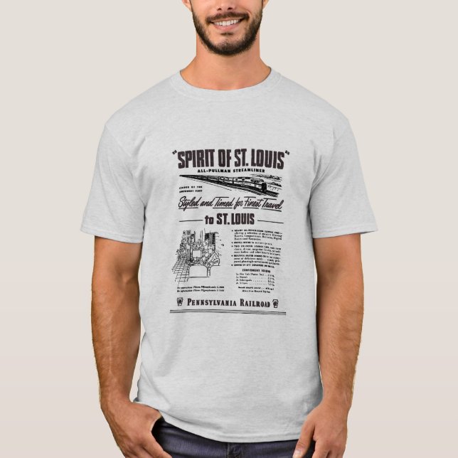 Camiseta Alcohol de PRR Streamliner de St. Louis (Anverso)