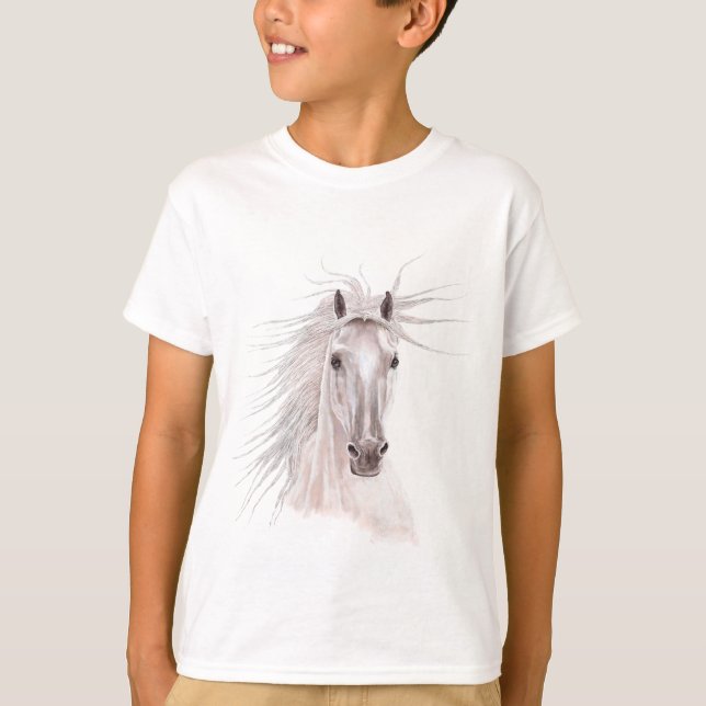 Camiseta Alcohol del caballo del viento - vendimia (Anverso)