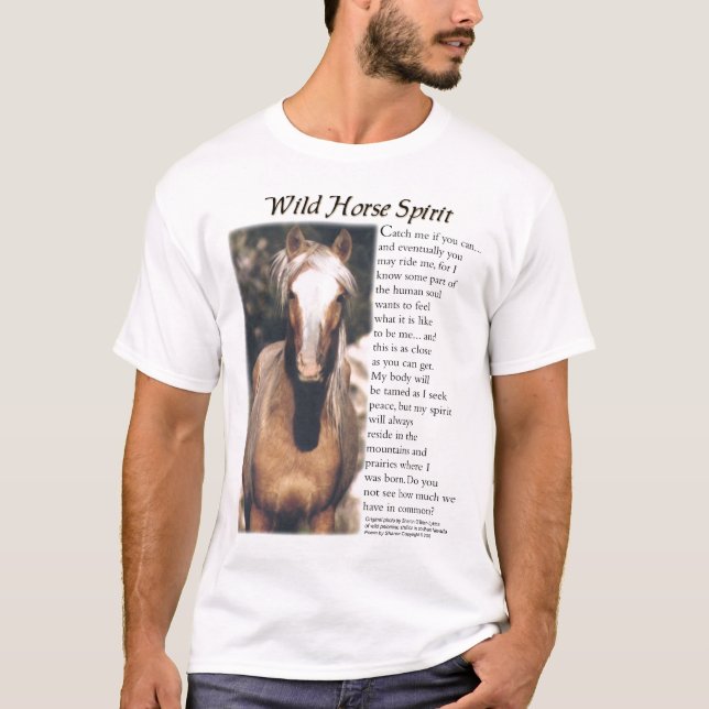 Camiseta Alcohol del caballo salvaje (Anverso)