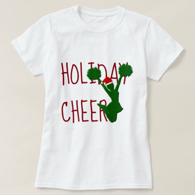Camiseta Alcohol del navidad de la animadora de la alegría (Diseño del anverso)