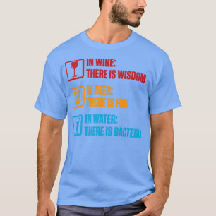 Camiseta Alcohol En Vino Cerveza Agua Regalos Divertidos Ho