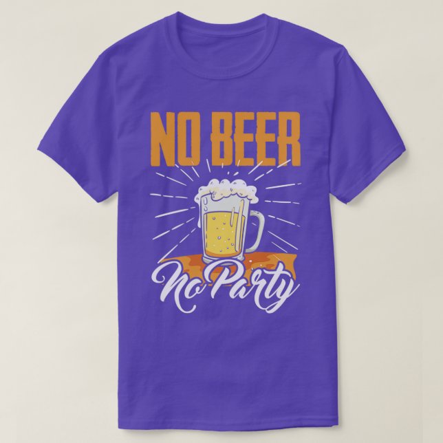 Camiseta Alcohol No Cerveza No Fiesta Hombres Graciosos Reg (Diseño del anverso)