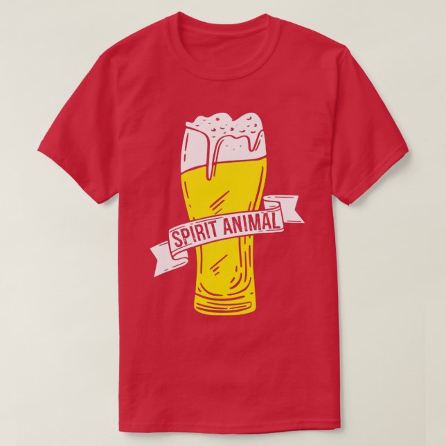 Camiseta Alcohol Spirit Animal Alcoholic Beer Funny Gifts d (Diseño del anverso)