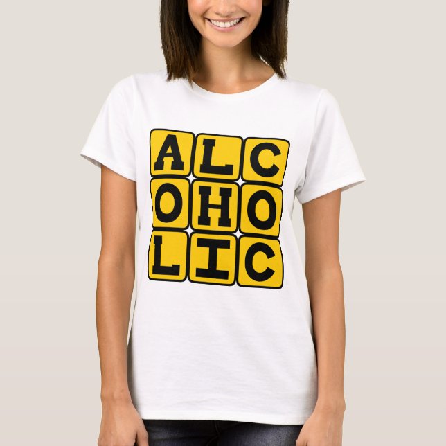 Camiseta Alcohólico, amante de la bebida (Anverso)