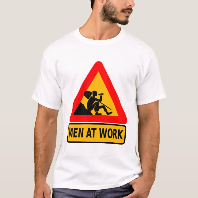 Camiseta alcoholismo-Hombres en el trabajo (Anverso)