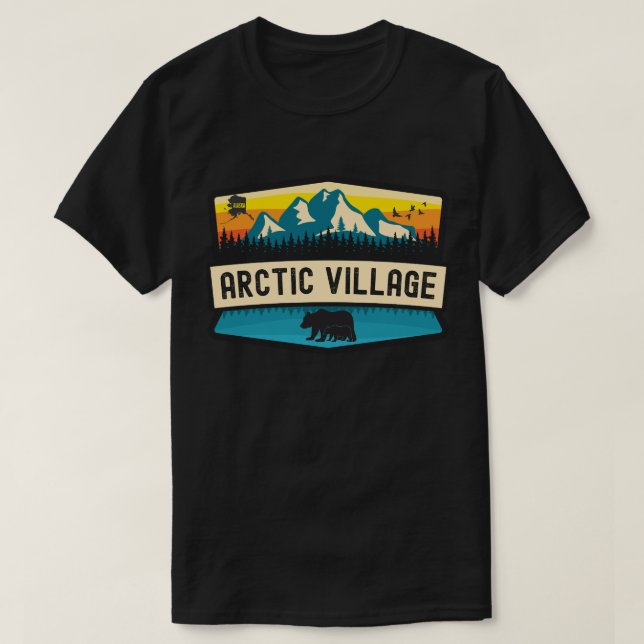 Camiseta Aldea Ártica, Alaska (Diseño del anverso)