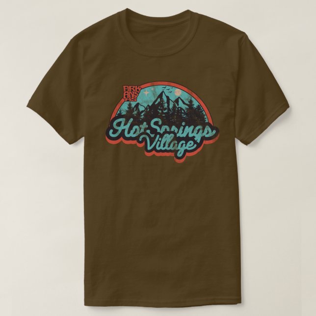 Camiseta Aldea de Hot Springs, Arkansas (Diseño del anverso)