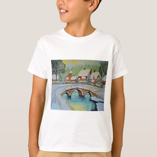 Camiseta aldea de invierno (Anverso)