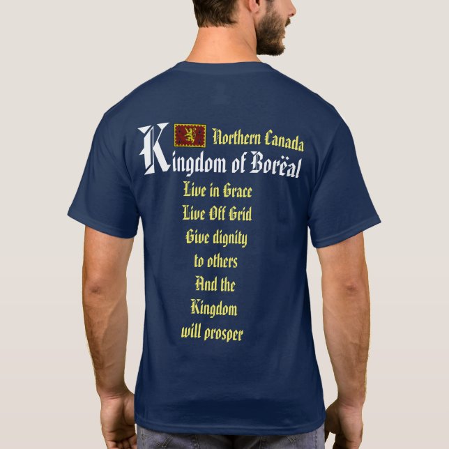 Camiseta Aldea medieval del Bosque Boreal (Reverso)