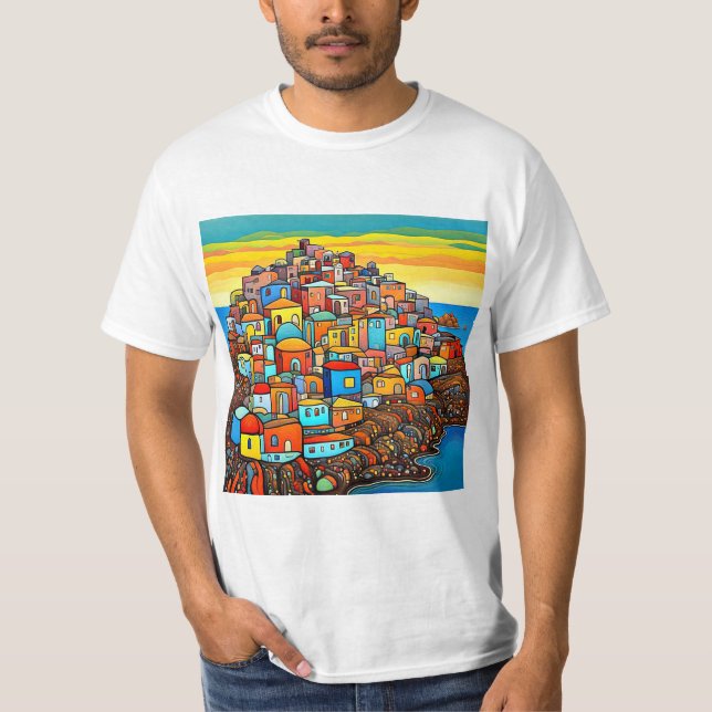 Camiseta Aldea mediterránea 1 (Anverso)