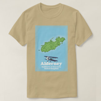 Camiseta Alderney Bailiwick de Guernsey Mapa del Reino Unid
