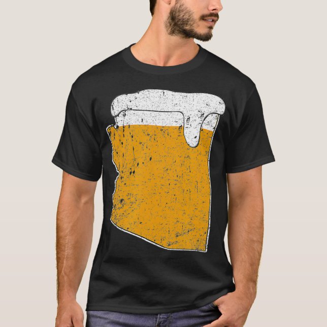 Camiseta Ale de Cerveza Estatal de Arizona está angustiada  (Anverso)