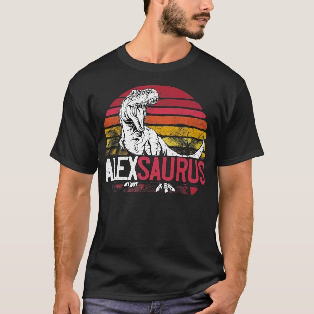 Camiseta Ale Saurus Dinosaurio Personalizado T Re Name Chri (Anverso)