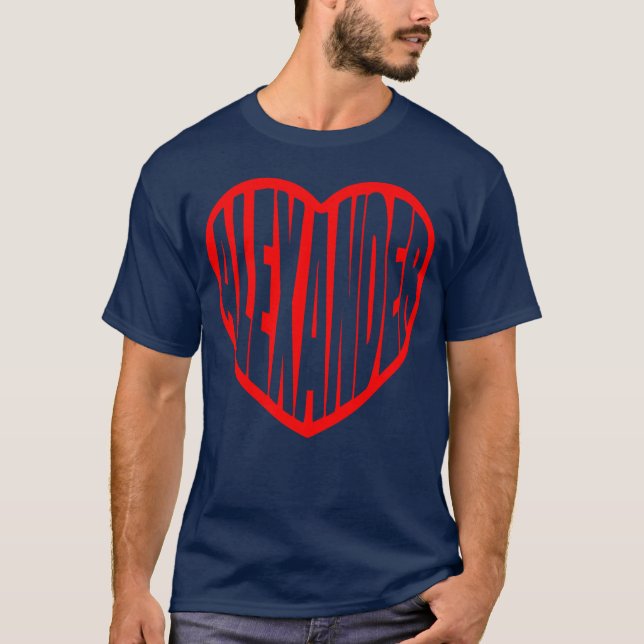 Camiseta Aleander en mi corazón retro (Anverso)