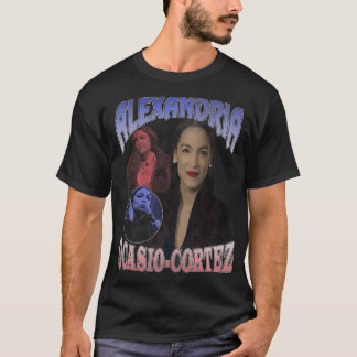 Camiseta Aleandria OcasioCortez Vintage Rap Bootleg Style 
