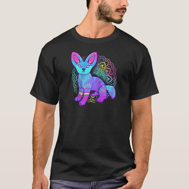 Camiseta Alebrije Fox Tee de Béisbol Raglan Mexicano (Anverso)