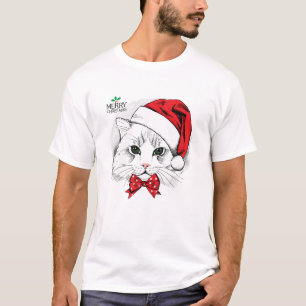 Camiseta alegre árbol de Navidad santa