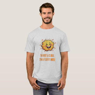 Camiseta Alegre arte de caracter en la nube de Kawaii