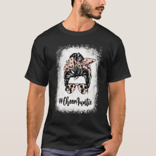 Camiseta Alegre barato, tía Messy Bun, animadora madre