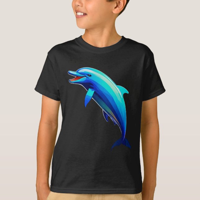 Camiseta "Alegre danza de delfines: aplastando cerca del ba (Anverso)