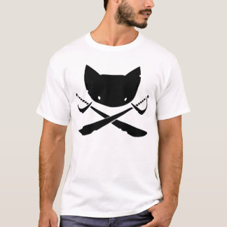Camiseta alegre del pirata del gatito