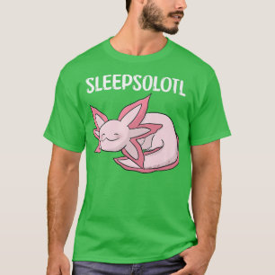 Camiseta Alegre divertido azul pastel aolotl salamandras me